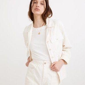 Madewell Drakefield Shirt-Jacket in Ecru